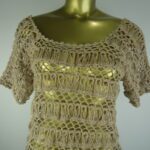 Blusa – Crochê Peruano – Areia – G - Imagem 2
