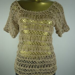 Blusa – Crochê Peruano – Areia – G