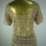 Blusa – Crochê Peruano – Areia – G - Imagem 5