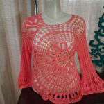 Blusa Manga Longa em Crochê. - Imagem 2