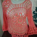 Blusa Manga Longa em Crochê. - Imagem 4