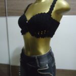 Cropped Curto – Preto – Crochê - Imagem 4
