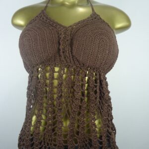 Cropped – Marron – Crochê