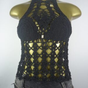 Cropped – Preto – Crochê