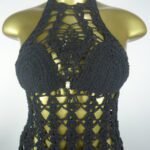 Cropped – Preto – Crochê - Imagem 5