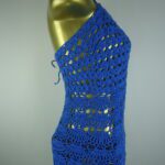 Frente Única – Azul – Crochê – Serve P/m - Imagem 4