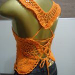 Frente Única – Laranja – Crochê – - Imagem 5
