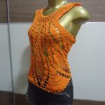 Frente Única – Laranja – Crochê – - Imagem 3
