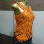 Frente Única – Laranja – Crochê – - Imagem 4