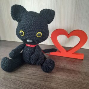 Gato Preto em Amigurumi
