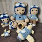 Kit Ursinho Aviador 6 Peças. - Imagem 2