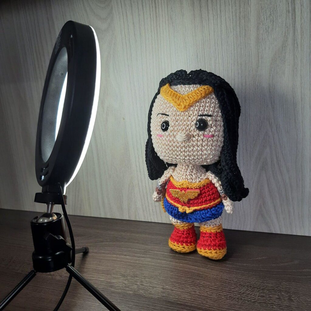 Mulher Maravilha em Amigurumi