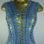 Regata – Azul Celeste – Crochê de Grampo - Imagem 2