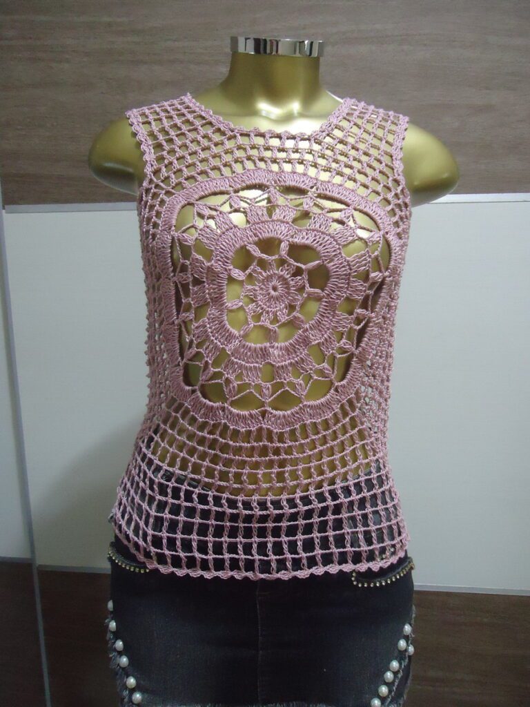 Regata – Rosa – Crochê