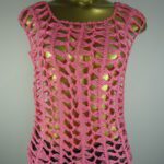 Regata – Rosa – Crochê de Grampo - Imagem 2