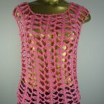 Regata – Rosa – Crochê de Grampo - Imagem 1