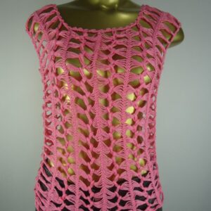 Regata – Rosa – Crochê de Grampo