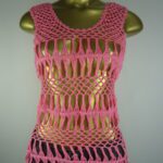 Regata – Rosa – Crochê de Grampo - Imagem 1