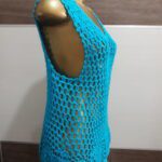 Saída de Praia – Azul- Crochê. - Imagem 3
