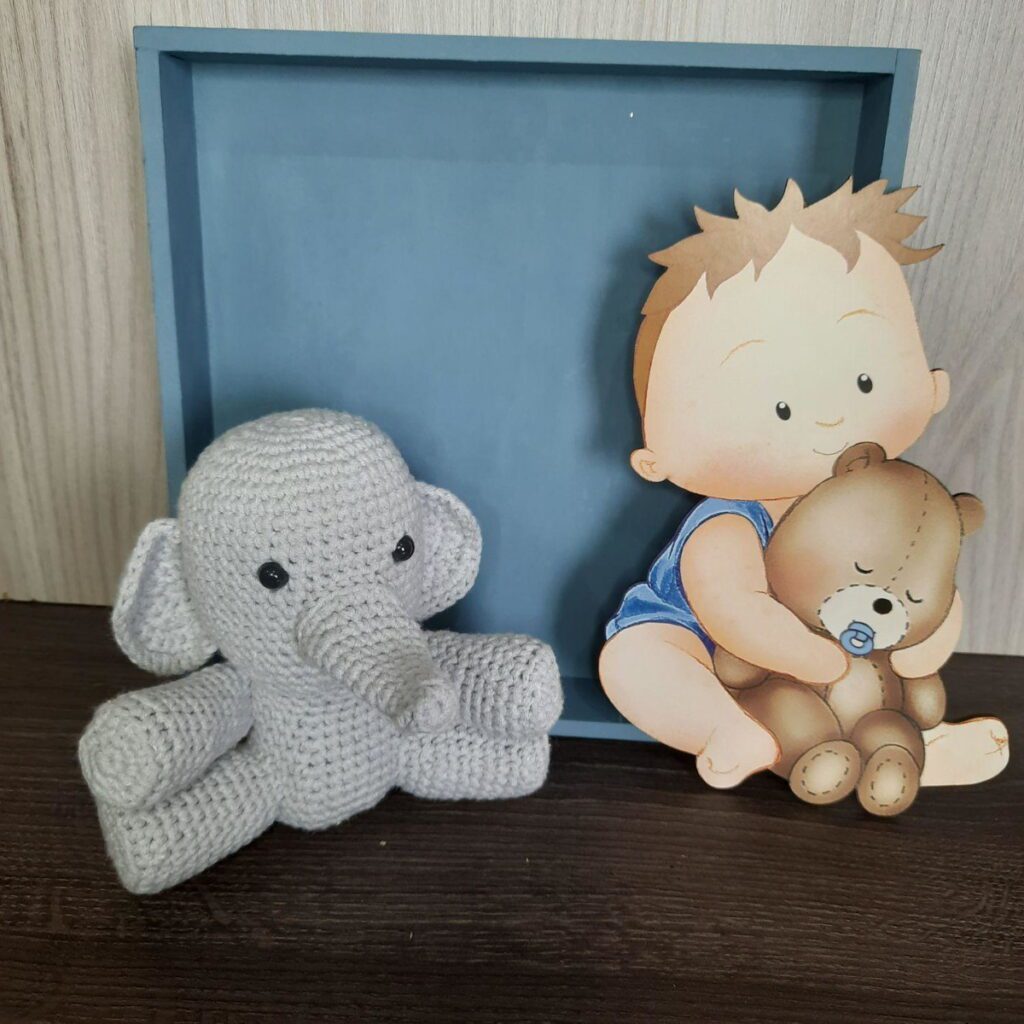Baby Elefantinho em Amigurumi