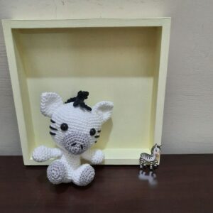 Baby Safari Zebra em Amigurumi.