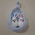 Cegonha com Coelhinho em Amigurumi - Imagem 1