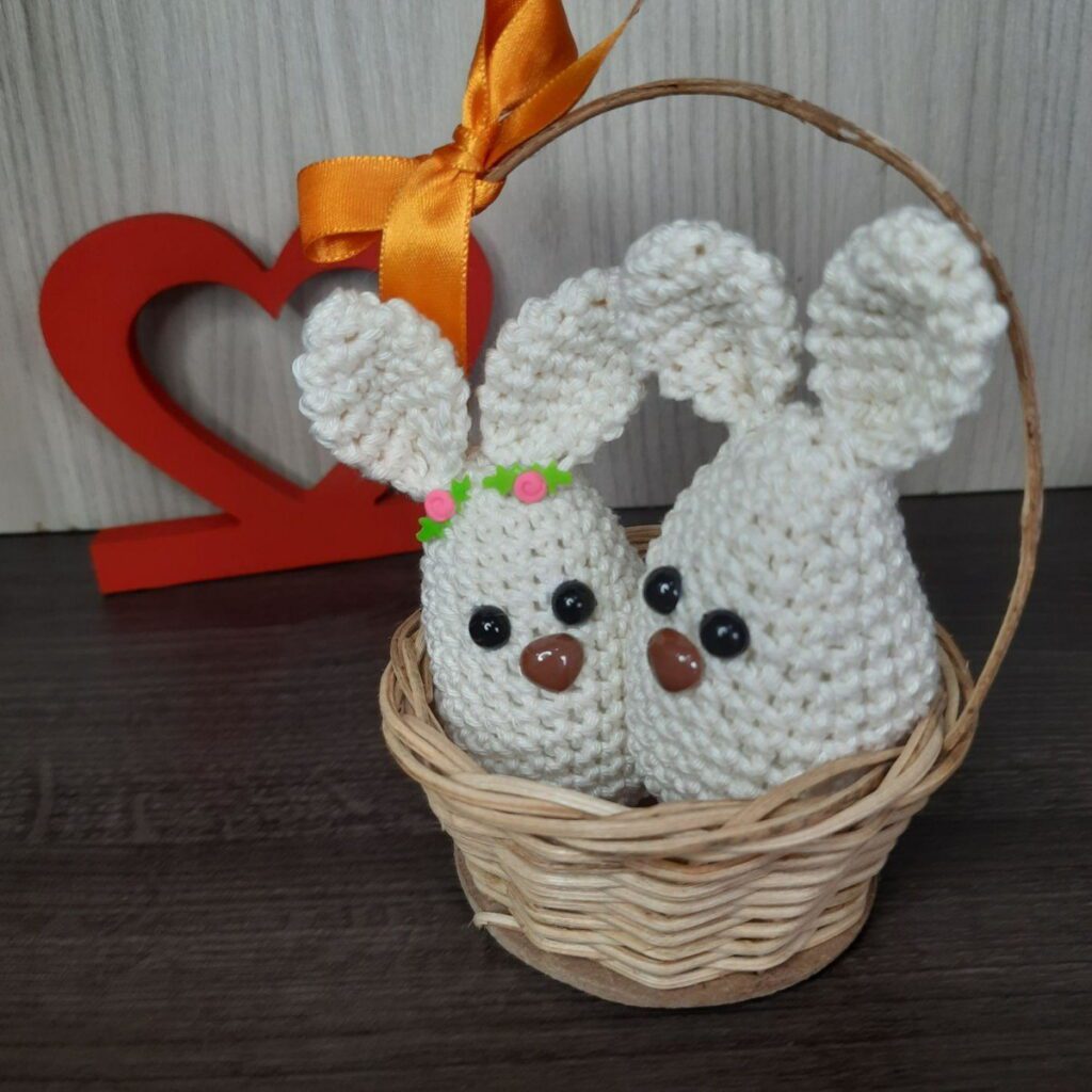 Cesta de Ovinhos em Amigurumi