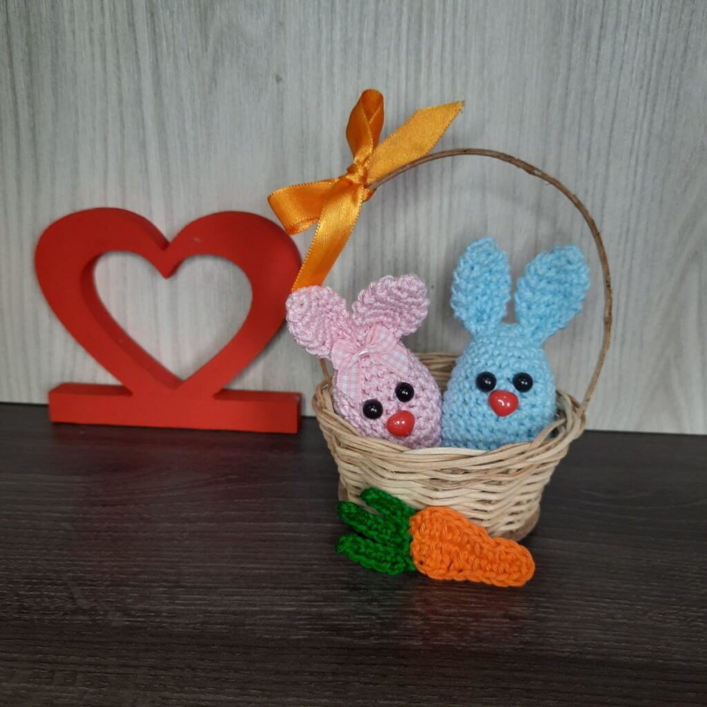 Cesta de Ovinhos em Amigurumi