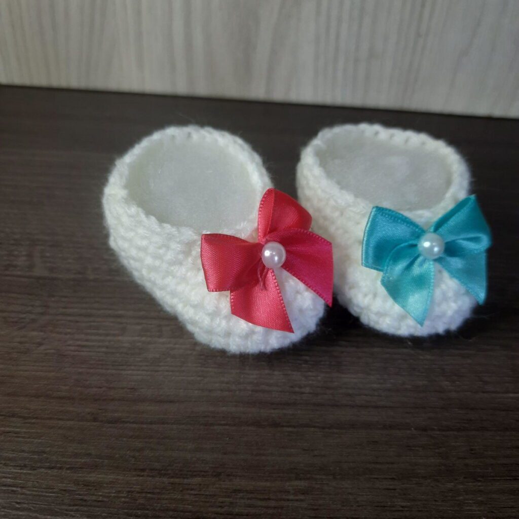 Sapatinho de Lã para Bebê