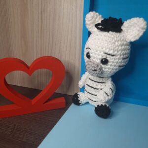 Baby Safari Zebra em Amigurumi