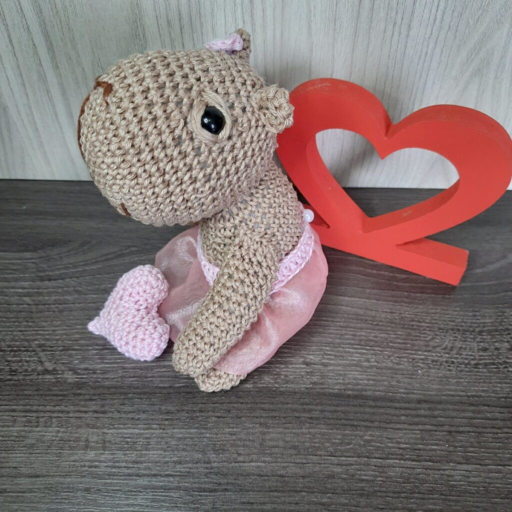 Capivara Bailarina em Amigurumi