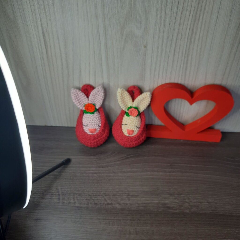 Cegonha com Coelhinho em Amigurumi