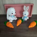 Mamãe Coelha e Coelhinho em Amigurumi - Imagem 5