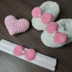 Sapatilha de Lã e Faixinha. - Imagem 1