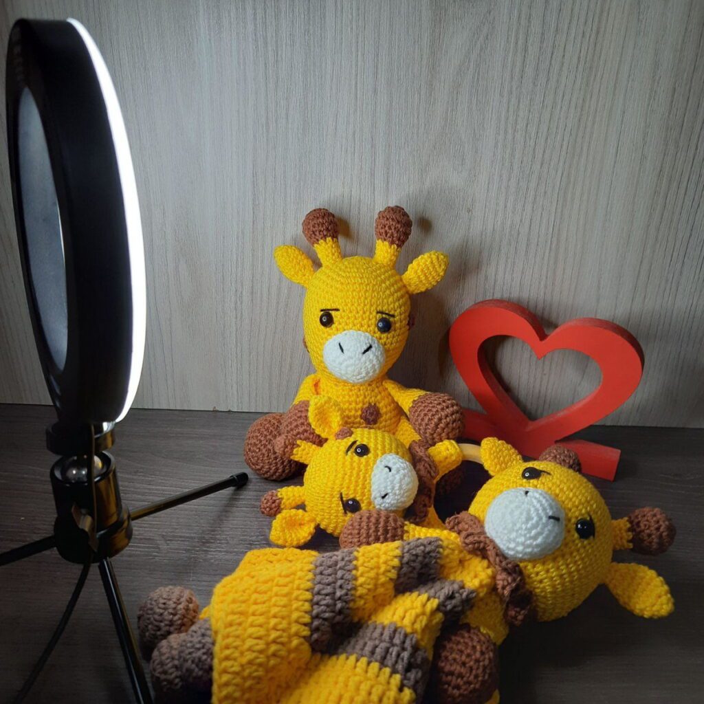 Kit Girafinha em Amigurumi.