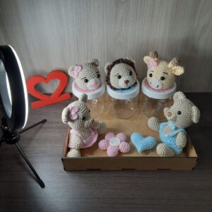 Kit Higiene em Amigurumi.