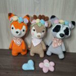 Trio Bichos do Bosque em Amigurumi - Imagem 1