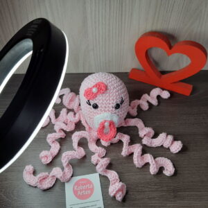 Polvinho do Amor Rosa em Amigurumi