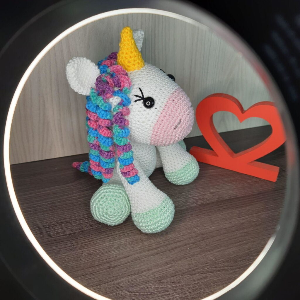 Unicórnio em Amigurumi