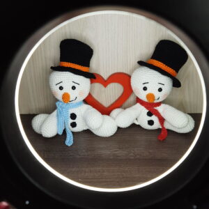 Boneco de Neve em Amigurumi.