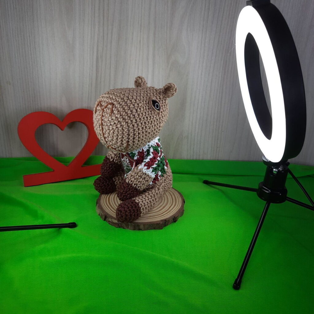 Capivara Torcedora do Fluminense em Amigurumi