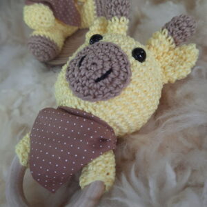 Chocalho de Girafa em Amigurumi