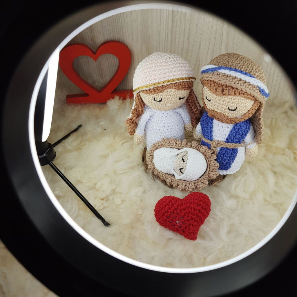 Sagrada Família em Amigurumi