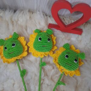 Kit Girassol do Sherek em Amigurumi