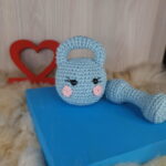 Baby Kettlebell e Haltere Azul em Amigurumi - Imagem 4
