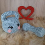 Baby Kettlebell e Haltere Azul em Amigurumi - Imagem 2