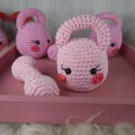 Baby Kettlebell e Haltere Rosa em Amigurumi - Imagem 5