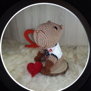 Capivara Torcedora em Amigurumi.