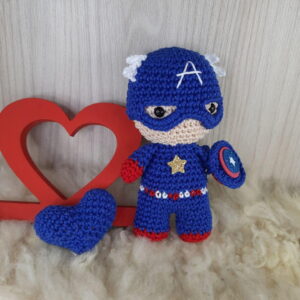 Capitão América em Amigurumi