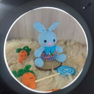 Coelhinho Porta Doces em Amigurumi